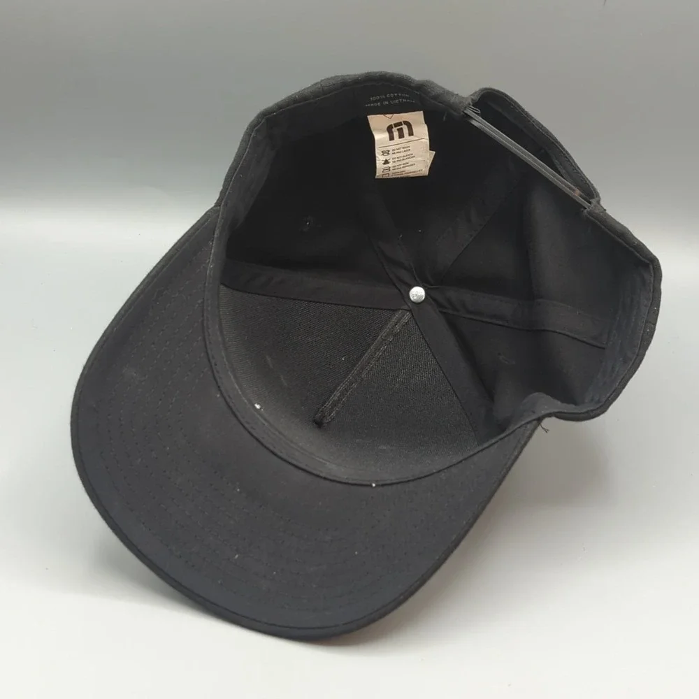 Travis Mathew Hat Cap WM Waste Management Phoenix Open Black Snapback Adjustable
